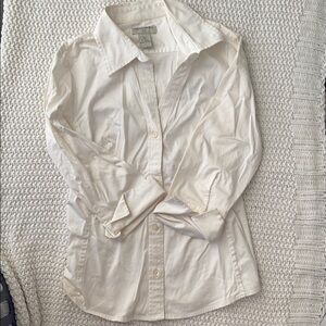 Banana Republic Cream Button-Up Shirt